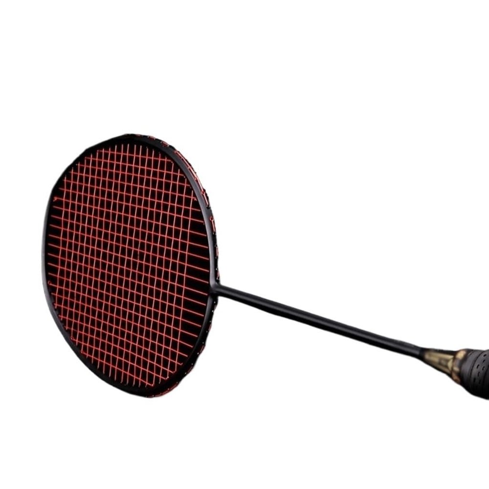 LLLSSS High-pound Offensive Racket 3U Speed-breaking Black Racket Secondary Reinforcement 35-pound Badminton Racket