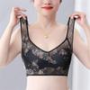 HONGFSM Summer Ultra-Thin Floral Print Bra Wireless Comfort Sports Bralette Plus Size Seamless Push Up Bras for Mature Women(Black,5X-Large) view 2