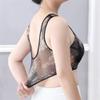 HONGFSM Summer Ultra-Thin Floral Print Bra Wireless Comfort Sports Bralette Plus Size Seamless Push Up Bras for Mature Women(Black,5X-Large) view 3