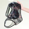 HONGFSM Summer Ultra-Thin Floral Print Bra Wireless Comfort Sports Bralette Plus Size Seamless Push Up Bras for Mature Women(Black,5X-Large) view 4