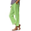 Linen Lounge Pants Women Cotton Linen Pants for Women 2024 Summer Drawstring Elastic Pants High Waist Linen Pant Casual Loose Fit Pants Linen Clothes for Women Petite view 1