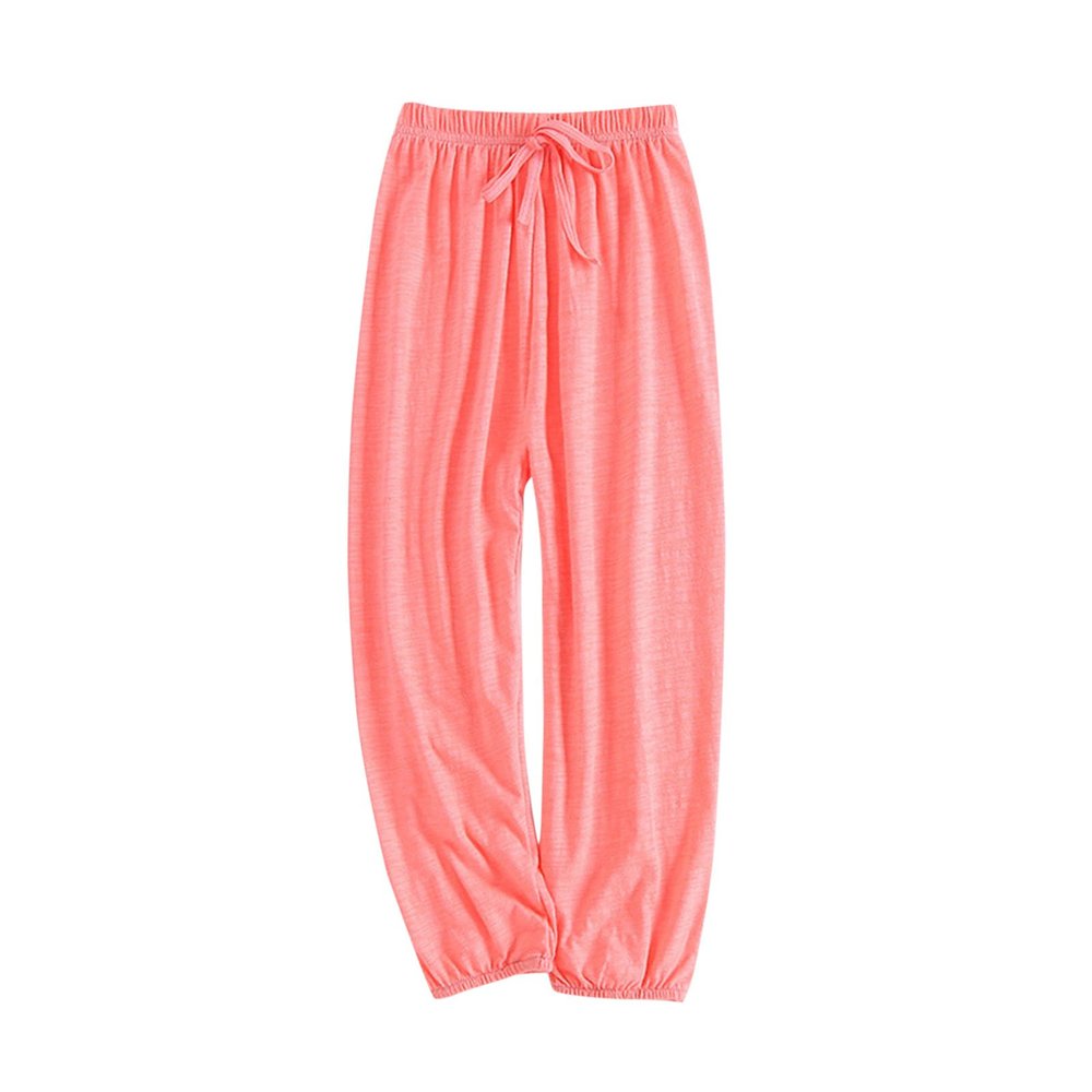 NineFit Basics Toddler Kids plain Stretch Basic Harem Long Pants Boys Girls Pajams Joggers Sweatpants Anti-Mosquit (Pink, 5-6 Years)