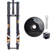 BUCKLOS 29 inch Bike Air Suspension Inverted Downhill ForkThru Axle Boost 15x110mm Travel 180mm Tapered Forks & Shiny Carbon Fiber Headset Top Cap and Star Nut. view 1