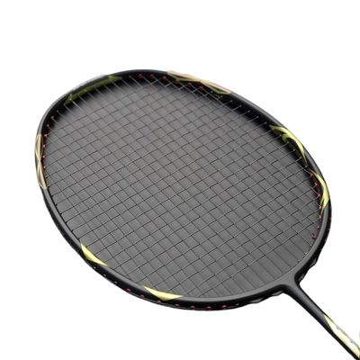LLLSSS Professional 3U 85G Carbon Fiber Badminton Rackets Offensive Type G5 Light Weight Training Racquet with Strings Bags Adult Sport