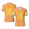 NineFit Basics Custom Football Jersey for Men Customize Your Own Image Text Custom Jersey Design Front Back Collar Sleeves Custom T Shirt Custom Gift Medium Orange view 1