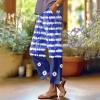 Cropped Linen Pants for Women Summer Linen Beach Pants Women Petite Women Linen Palazzo Pants Summer Boho Wide Leg High Waist Casual Lounge Trousers Linen Clothes for Women Petite view 2