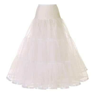 Kumeng Women's Ankle Length Petticoats Long Plus Size Wedding Slips Crinoline Underskirt for Prom Evening Wedding Dress
