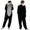 COSUSKET Snug Fit Unisex Adult Onesie Pajamas, Flannel Penguin Cosplay Animal One Piece Halloween Costume Sleepwear Homewear view 1