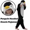 COSUSKET Snug Fit Unisex Adult Onesie Pajamas, Flannel Penguin Cosplay Animal One Piece Halloween Costume Sleepwear Homewear view 3