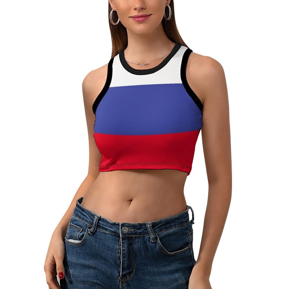 Adugen Origei Womens Russia Flag Sleeveless Workout Tops for Athletic Tank Top for Running M