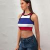 Adugen Origei Women's Performance Stretchy Thailand Flag Sports Workout Running Top Vest 2XL view 2