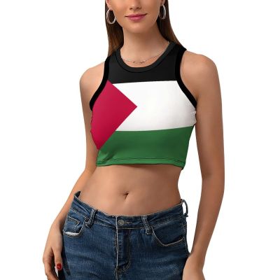 Adugen Origei Womens Palestine Flag Sleeveless Workout Tops for Athletic Tank Top for Running M