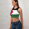 Adugen Origei Womens Palestine Flag Sleeveless Workout Tops for Athletic Tank Top for Running M view 2