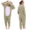 COSUSKET Snug Fit Unisex Adult Onesie Pajamas, Flannel Frog Cosplay Animal One Piece Halloween Costume Sleepwear Homewear view 1