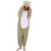 COSUSKET Snug Fit Unisex Adult Onesie Pajamas, Flannel Frog Cosplay Animal One Piece Halloween Costume Sleepwear Homewear view 2