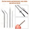 NQEUEPN 4pcs Baseball Lacing Needle, Handy Glove Shoelace Repair Kit Durable Reliable Leather Lacing Needle Precise Mitt Needle Curved Needles Tool for Softball Baseball Glove Relacing and Repair view 3