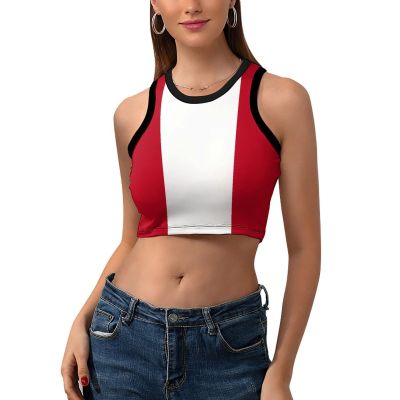 Adugen Origei Womens Peru Flag Sleeveless Workout Tops for Athletic Tank Top for Running XL