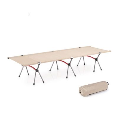 NineFit Basics Outsider Lite Portable Folding Camping Cot - Ultralight Bivouac Bed for Office Naps, Outdoor Leisure, & Camping Adventures, White, hi123