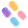 Muzrunq Disposable Paper Soap Mini Paper Soap Case Travel Washing Hand Bath Toiletry Paper Soap Sheets Portable for Outdoor Camping Hiking 1Box 20 Sheets (Random). view 1