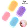 Muzrunq Disposable Paper Soap Mini Paper Soap Case Travel Washing Hand Bath Toiletry Paper Soap Sheets Portable for Outdoor Camping Hiking 1Box 20 Sheets (Random). view 2