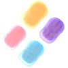 Muzrunq Disposable Paper Soap Mini Paper Soap Case Travel Washing Hand Bath Toiletry Paper Soap Sheets Portable for Outdoor Camping Hiking 1Box 20 Sheets (Random). view 4