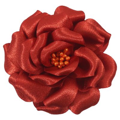 Camellia Flower Brooches and Pins for Women | Hat Pin Brooches for Clothes | Flower Hair Clips, Lapel Pin for Women, Orange
