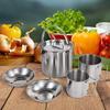 5-Piece Set of Outdoor Stainless Steel Kettle Folding Hanging Pot Camping Cookware Supplies view 3