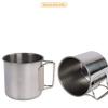 5-Piece Set of Outdoor Stainless Steel Kettle Folding Hanging Pot Camping Cookware Supplies view 4