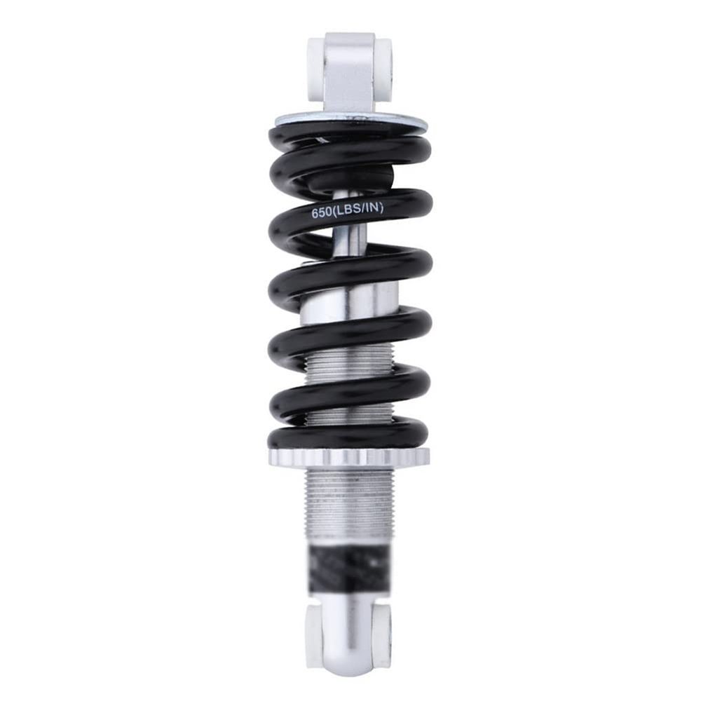 HIMALO Bike Rear Shock Absorber Spring Damper 150/155/160/165mm 650lbs Coil Spring Soft and Hard Fine Adjustment for Mountain Bike Folding Bike Electric Scooter(155mm*650lbs)
