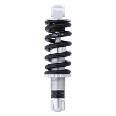 HIMALO Bike Rear Shock Absorber Spring Damper 150/155/160/165mm 650lbs Coil Spring Soft and Hard Fine Adjustment for Mountain Bike Folding Bike Electric Scooter(150mm*650lbs)