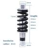 HIMALO Bike Rear Shock Absorber Spring Damper 150/155/160/165mm 650lbs Coil Spring Soft and Hard Fine Adjustment for Mountain Bike Folding Bike Electric Scooter(150mm*650lbs) view 2