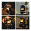 Thous Winds Camping Oil Lantern, Portable Stove for Outdoor Lighting Cooking Warming, Stainless Steel Oven, Retro Silver view 2
