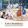 SGKSports Baseball Softball Gear Hanger - 3 in 1 Dugout Organizer and Bat Holder with 2 Clips - Versatile Hiking and Camping Accessories view 3