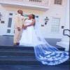 WOWBRIDAL Bride Wedding Lace Sequin Pearl Veils Long Cathedral Veil Soft Tulle Bridal Veils with Metal Comb 118" view 4