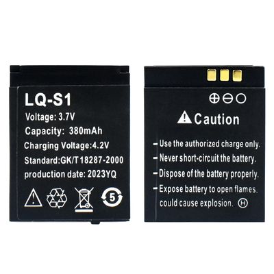 Nyctophos LQ S1 Batteries Smart Watch Battery,2PCS 380mAh 3.7v Compatible for Smart Watch DZ09 W8 Q18