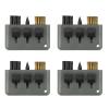 PATIKIL Golf Club Brush, 4 Pack Pocket Golf Club Groove Cleaner 3 in 1 Retractable Sharpener Nylon and Wire Bristles, Gray view 1
