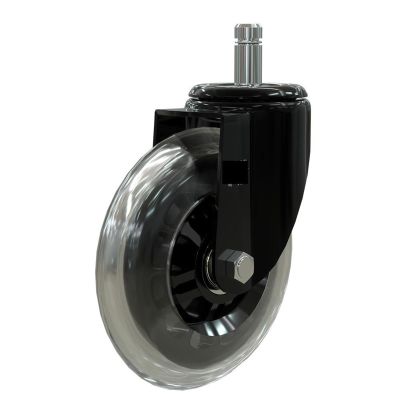 AXAUCHOZ 5Pcs 4-inch Caster Circlip Polyurethane Universal Wheel Skateboard Car Torsion Transparent Roller