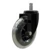 AXAUCHOZ 5Pcs 4-inch Caster Circlip Polyurethane Universal Wheel Skateboard Car Torsion Transparent Roller view 1