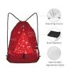 YQxwJL Christmas Decoration Background Print Sports Drawstring Backpack with Zipper Pocket Gym Cinch Sack Bag Unisex Backpack view 3