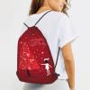 YQxwJL Christmas Decoration Background Print Sports Drawstring Backpack with Zipper Pocket Gym Cinch Sack Bag Unisex Backpack view 4