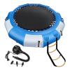 Inflatable Swim Platform Water Trampoline for Lake, Recreational Water Bouncer Floating Trampoline with 4-Step Rope Ladder for Adults/Kids view 1