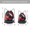 YQxwJL baseball and Glove Print Sports Drawstring Backpack with Zipper Pocket Gym Cinch Sack Bag Unisex Backpack, Small, Black view 2