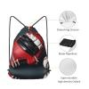 YQxwJL baseball and Glove Print Sports Drawstring Backpack with Zipper Pocket Gym Cinch Sack Bag Unisex Backpack, Small, Black view 3