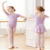 Daydance Lined Purple Ballet Leotards for Toddler Girls, Short Sleeve Spandex Dance Wear Bodysuit view 2