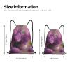 BTCOWZRV Drawstring Backpack Lilac Flowers Drawstring Bags Gym Bags for Men Women Draw String Bags Yoga Cinch Bag view 2