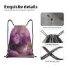 BTCOWZRV Drawstring Backpack Lilac Flowers Drawstring Bags Gym Bags for Men Women Draw String Bags Yoga Cinch Bag view 3