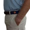 Charleston Belt Clemson University Tigers Officially Licensed Orange Paw Embroidery on Navy Blue Canvas Web Mens Belt (40) view 2