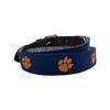 Charleston Belt Clemson University Tigers Officially Licensed Orange Paw Embroidery on Navy Blue Canvas Web Mens Belt (40) view 4