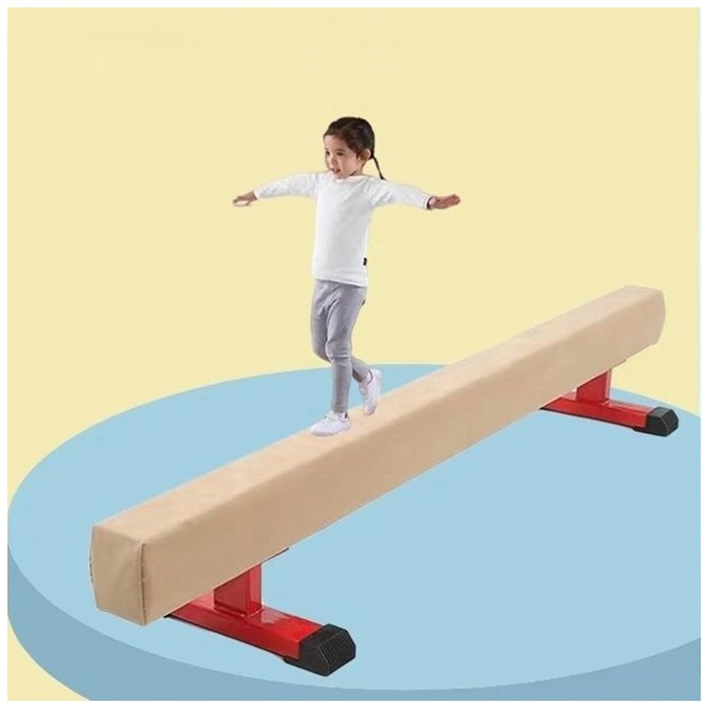 Starters Practice Beam for Little Gymnasts, Gymnastics Skills Training Balance Beam with Anti-Slip Base, Gym Kindergarten Sports Equipment, Gifts for Girls Children(150cm/59in L 30cm/11.8in H)