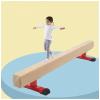 Starters Practice Beam for Little Gymnasts, Gymnastics Skills Training Balance Beam with Anti-Slip Base, Gym Kindergarten Sports Equipment, Gifts for Girls Children(150cm/59in L 30cm/11.8in H) view 1